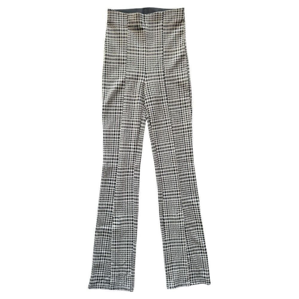 H&M Women's XS Houndstooth Flare Pants Multicolor